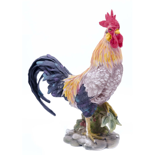 glass rooster statue